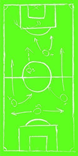 Brunnen Sporthandtuch Fußball – grün – mit aufgedrucktem Fußballfeld – Größe: 70 x 140 cm – Fan-Artikel EM/WM