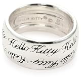 Hello Kitty Engraved Diamond Ring Size 8