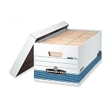 Fellowes Bankers Box Letter Stor/File Storage Box with Lift-Off Lid 12 Pack (00701)