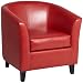 Melrose Red Recast Leather Tub Chair