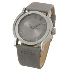 Oozoo Herren-Armbanduhr XL Analog Leder C4431 Grey