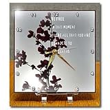 Free Moment Poetry Zen Floral Inspirations - 6x6 Desk Clock