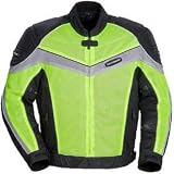TOURMASTER/CORTECH INTAKE AIR 2 MOTORCYCLE JACKET WOMENS HY/BK SIZE:LRG