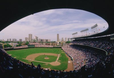 Wrigley Field Chicago Cubs Archival Sports Photo Poster Print - 11x17