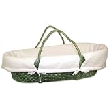 White Waffle Fabric Moses Basket