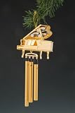 Piano Gold Plated Swarovski Crystal Wind Chime Ornament Piano Gold Plated Swarovski Crystal Wind Chime Ornament