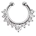 3 Piece Clip on Jewelry Creative Fake Septum Clicker Nose Ring