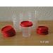 Tupperware Set of Six Midgets with Chili Red Seals