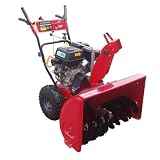 Powerland PDST32 32-Inch 389cc 13 HP OHV Gas Powered Two Stage Self Propelled Snow Thrower With Electric Start (CARB Compliant)