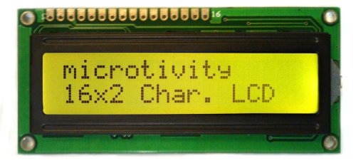 microtivity IM162 LCD Module 1602, Black on Green with Backlight