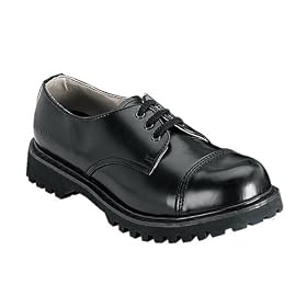 Pleaser USA - ROCKY-03, Steel Toe Leather Shoe by Demonia in Black or Burgandy