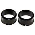 Surgical Steel Single Flare Flesh Tunnels Plugs Earlets - Black, Size 5/8" inch or 16mm, 1 Pair