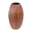EXP Intricately Hand-etched Mango Wooden Flower / Bud Vase (Thailand)
