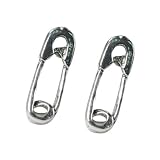 Stud Earrings Sterling Silver - Safety Pin
