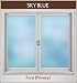 Sky Blue Deco Tint 24" x 86" Privacy Stained Glass Window Film