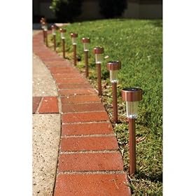 Buy 10 Piece Stainless Steel Solar Light Set by One Stop Gardens now!