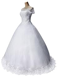  Beaded Lace-Up  Tulle Cap Sleeves Long Sleeves Off the Shoulder  Ball Gown  Dress With Pearls