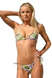 Connected Top & Brazilian Tie Bikini (Flower Quilt) Bikini