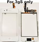 White iPhone 3gS Digitizer Assembly : Screen Digitizer Lcd Glass Cover + Fr ....