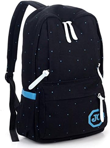 Korea Preppy Style Personalized backpacks Canvas Student Bag Travel Rucksack Satchel Dark Blue