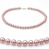 Genuine Swarovski Crystal Pearl Necklace- Rose (8mm)