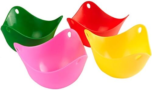 GTGlobal Egg Poacher (Pack of 4) Built with Colorful Silicone, Heat-Resistant, Foodgrade Material