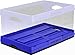 CleverMade CleverCrates 46 Liter Collapsible Storage Bin/Container: Solid Wall Utility Basket/Tote, Iris Blue