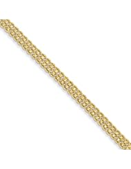 14k Yellow Gold 1.75mm Triple Strand Rope Bracelet