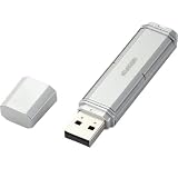 ELECOM USB�t���b�V�� NU 4GB PASS�Z�L�����e�B�@�\�t �V���o�[ MF-NU2A04GSV
