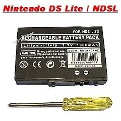 * 1800mAh * Ersatzakku f�r Nintendo DS Lite inklusiv Schraubendreher Leistung Ersatz Accu Aku Batterie Akku passend f�r�Nintendo NDSL / DS / NDS Lite aku accu N DSL