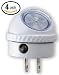 LED Night Light (4 Pack) with Rotating Head and Light Sensor