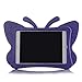 Ipad Mini Case,ER CHEN Kids Light Weight Cute Butterfly Design Shock Proof EVA Foam Series Case for Ipad Mini 1/2/3/4 (Purple)