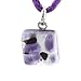 Handmade Murano Glass Pendant - Ally Square S Purple/Silver Style 2