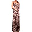 Formal Beaded Print Pleated Dress