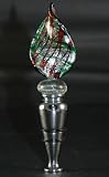 41occvFKHQL. SL160  Murano Green Glass Wine Bottle Stopper Cork Color Leaf NEW!