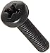 Small Parts M312D7985AB Steel Pan Head Machine Screw, Black Oxide Finish, Meets DIN 7985, #1 Phillips Drive, M3-0.5 Thread Size, 12 mm Length, Fully Threaded, Import (Pack of 100)