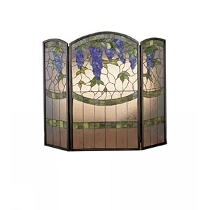 40 Inch W X 34 Inch H Wisteria Fireplace Screen Fireplace Screens by