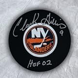 Clarke Gillies New York Islanders Autographed/Hand Signed Hockey Puck
