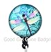 Badge Reel - Dragonfly Blue - Badge Holder, Swivel Alligator Clip with 34
