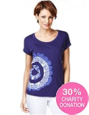 Fashion Targets Pure Cotton Side Print T-Shirt