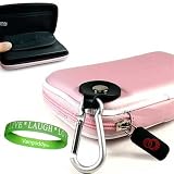 Seagate FreeAgent Go 500 GB USB 2.0 Portable External Hard Drive ST905003FAA2E1-RK (Black) Hard Drive Carrying Case ** PINK ** + Live * Love * Love Silicone Wrist band!!!
