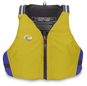 MTI Adventurewear Journey PFD Life Jacket (Olive Oil/Blue, Large/X-Large)