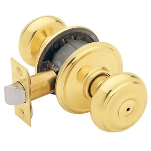 Schlage F40VGEO605 Georgian Privacy Knob, Bright Brass by 
