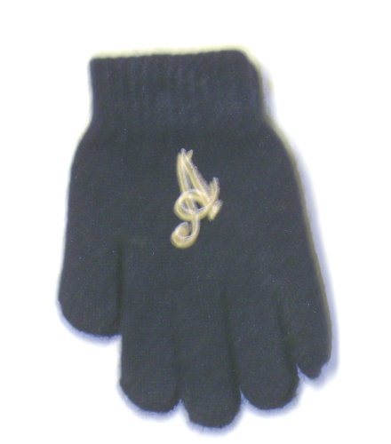 One Size Dark Navy Magic Gloves to Be Trimmed with Customer Chosen Ivory Color Monogram for Boys 1-3 Years