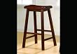 29 Inch Walnut Bar Stool Wooden Barstool Chair Set of 2