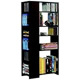 Atlantic 62835607 MediaMix 3 Tier Media Rack (Walnut/Black)