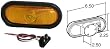 Truck-Lite Super 60 Stop/Turn/Tail Oval Sealed Yellow 60002Y