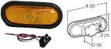 Truck-Lite Super 60 Stop/Turn/Tail Oval Sealed Yellow 60002Y