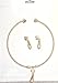 One Strand Simulated Ivory Pearls and Crystals Choker Necklace Ear Rings for Women and Teens