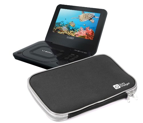 Stylish Lightweight Black Portable DVD Player Case For Coby TF3DVD7019, TFDVD7009 & TFDVD7011